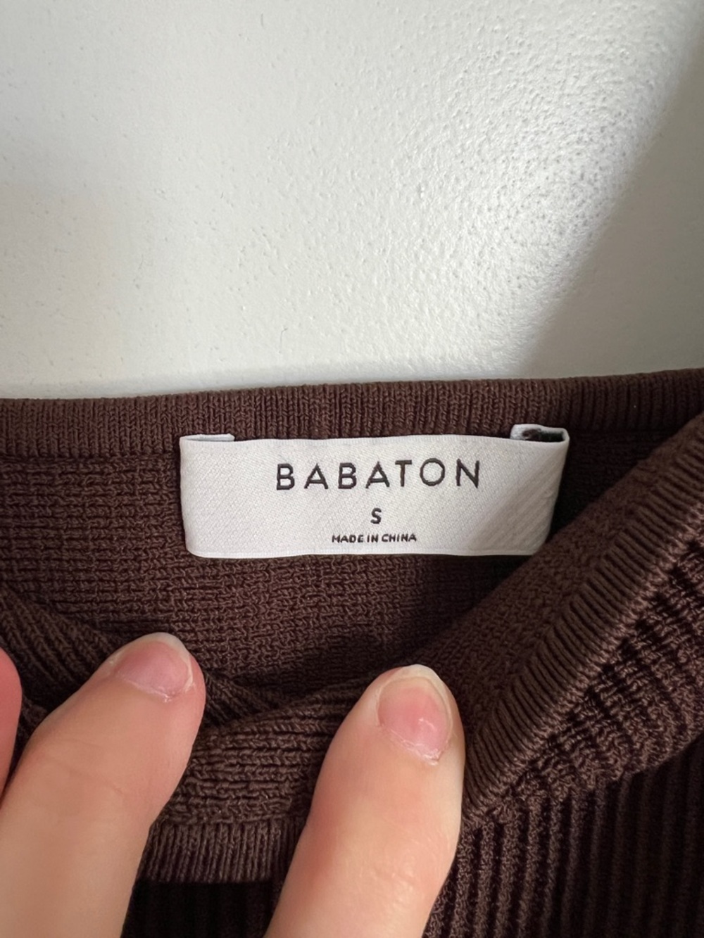 Babaton Ribbed Square-Neck Tank Top - Chocolate Brown - Picture 3 of 4